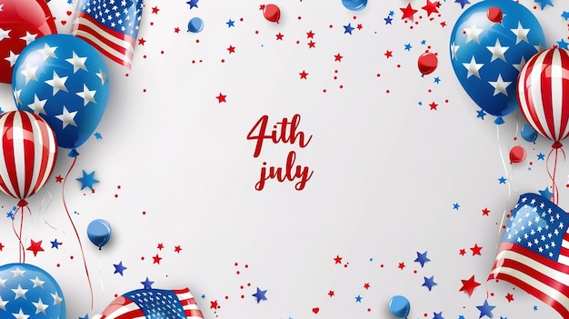 4th july independence day of US vector illustration