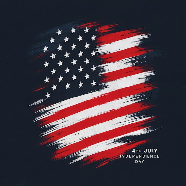 Foto il 4 luglio è il giorno dell'indipendenza con la bandiera americana.