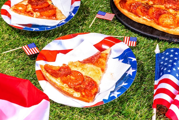 4th july party holiday usa patriotic pizza