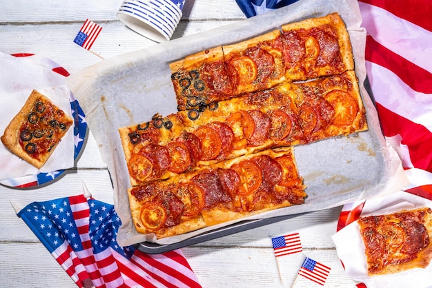 4th july party holiday usa patriotic pizza