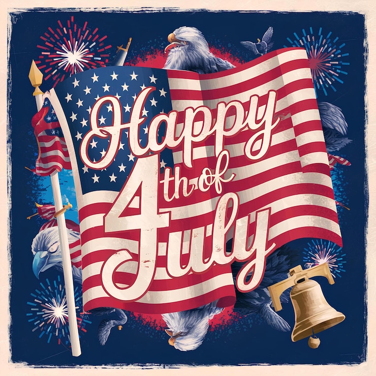 Photo 4th of july usa independence day poster design