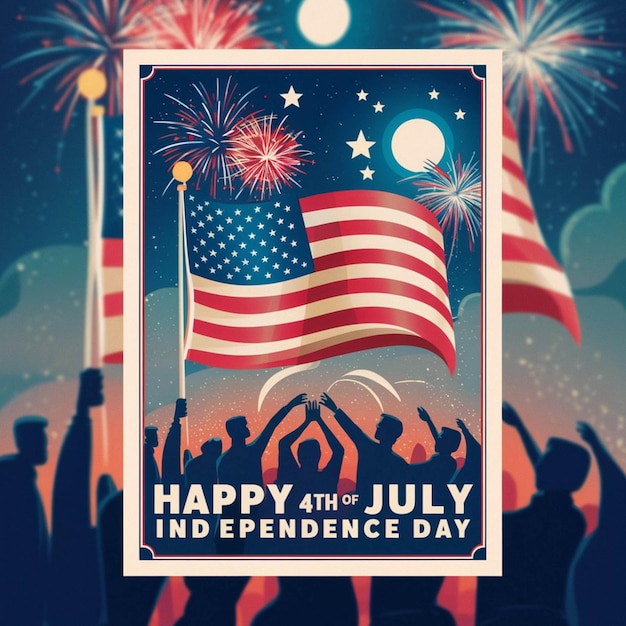Photo 4th of july usa independence day poster design