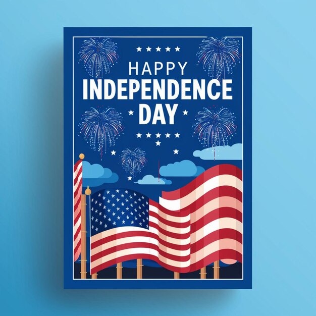 Photo 4th of july usa independence day poster design