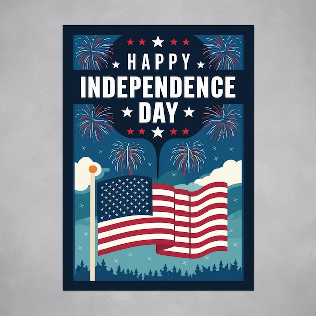 사진 7월 4일 미국 독립기념일 포스터 디자인