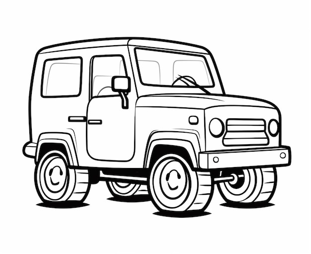 4x4 truck coloring page for kids transportation coloring pages printables