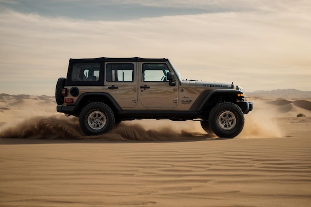 4x4 voertuig duin bashing in Sharqiya Sands woestijn in Oman 26 november 2021