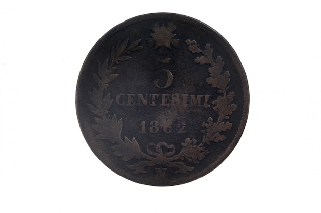 5 cents, 1862 Italian currency