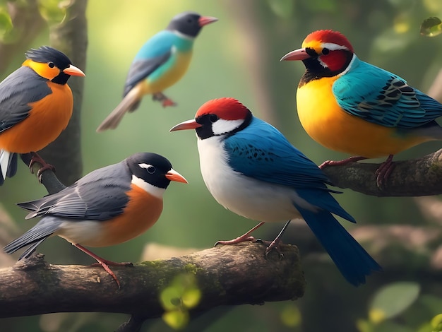 5 cute birds