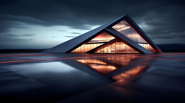 5 A futuristic and dynamic abstract architecture scene