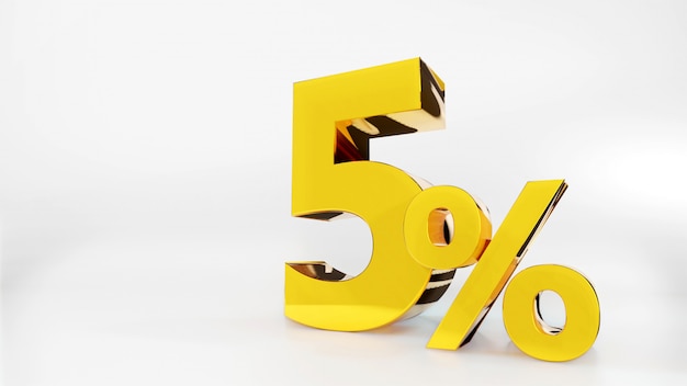 5% gouden symbool