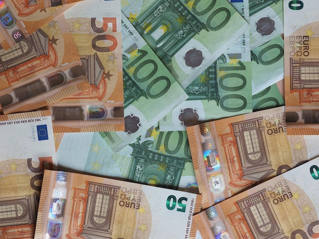 50 and 100 Euro notes European Union