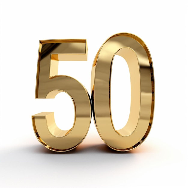 Premium Photo | 50 50 with transparent background high quality ultra hd
