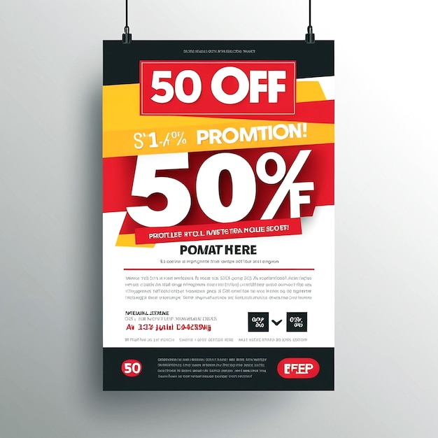 50 off promotie flyer