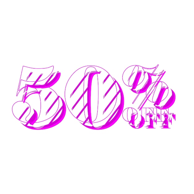 50 procent korting aanbiedingen Tag met Stipe Pink Style Design