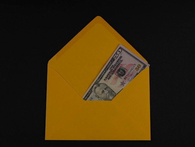 50 US dollar in an envelope