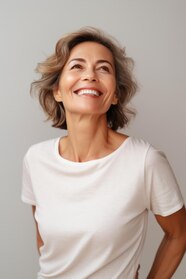 Premium AI Image 50 Year Old Woman Emotional Dynamic Pose