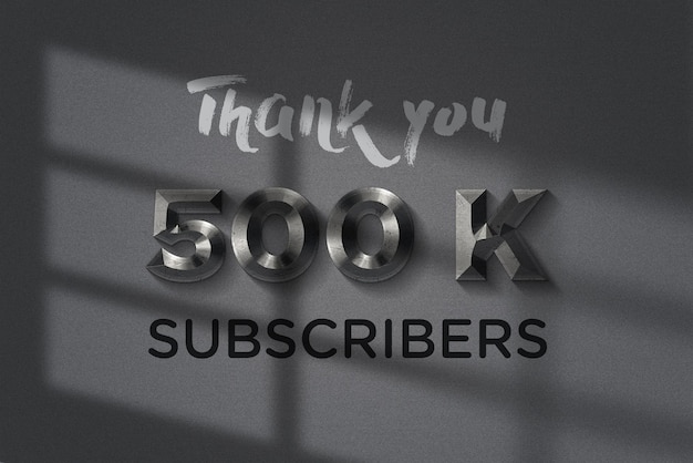 500 K subscribers celebration greeting banner with elegant design