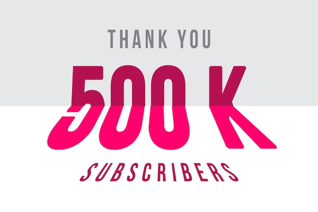 500 K subscribers celebration greeting banner with tiled design