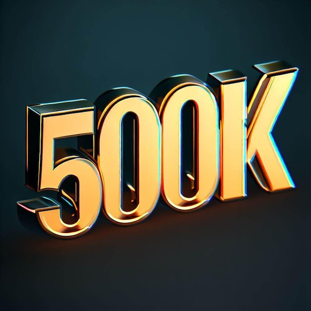 500k Text effect