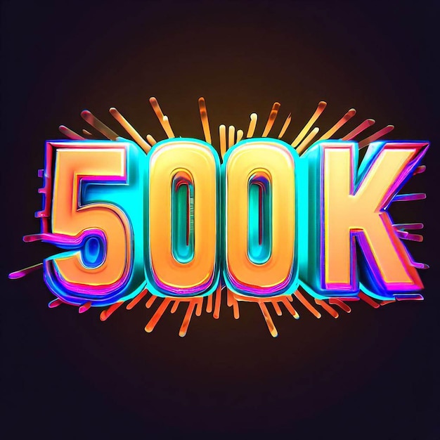 500k текстовый эффект