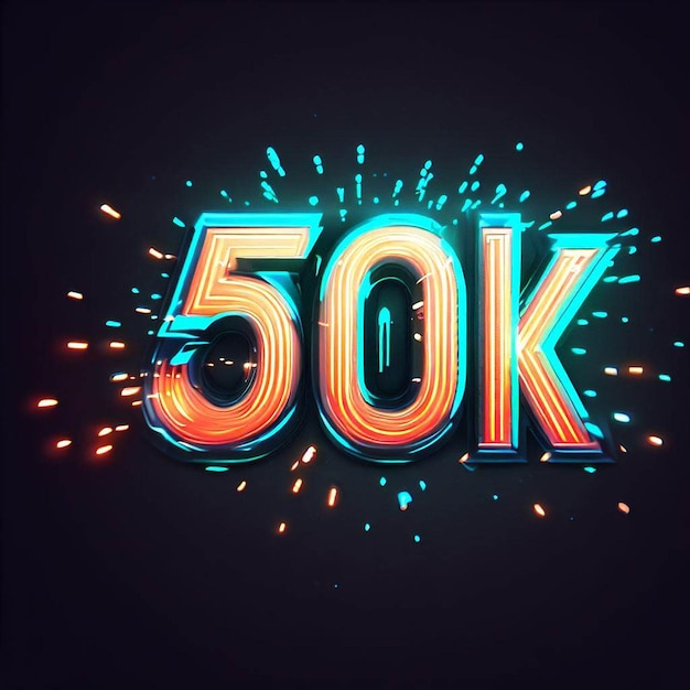 50k text effect