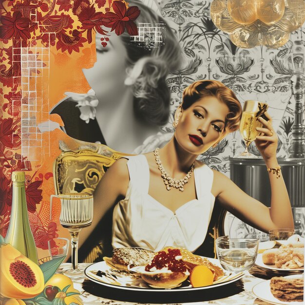 50s style collage illustrating quotworking wife homa wifequot situation