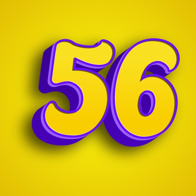 56 typography 3d design yellow pink white background photo jpg