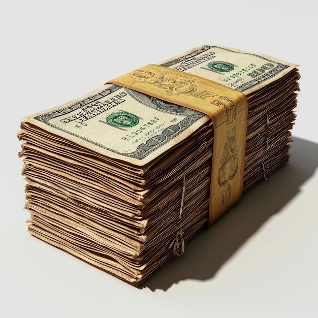 58 Trillion Dollars 3D Render Brown 3d illustration