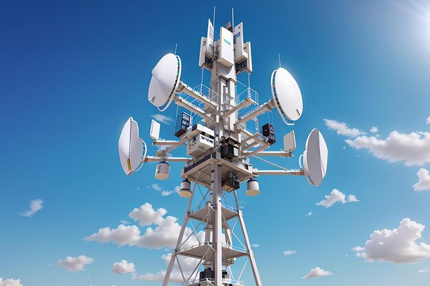 5g antenna network communication tower broadcast mobile signal communication technology