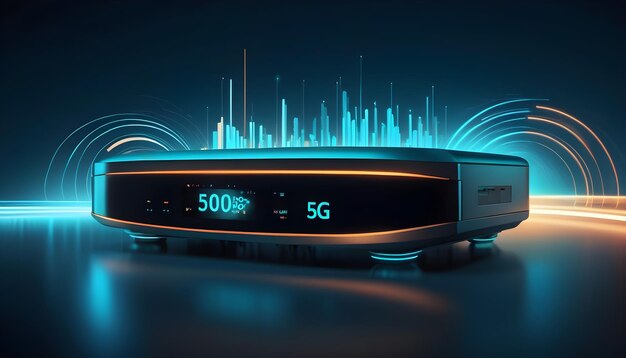 Foto 5g-bandbreedte-internettechnologie als moderne high-speed futuristische 2