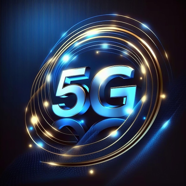 5g blue tech background modern luxury