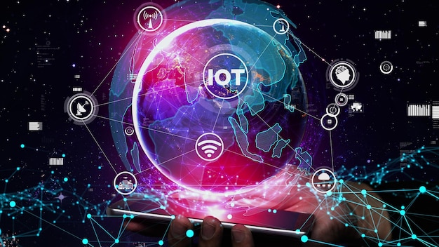 Photo 5g communication technology of internet network conceptual