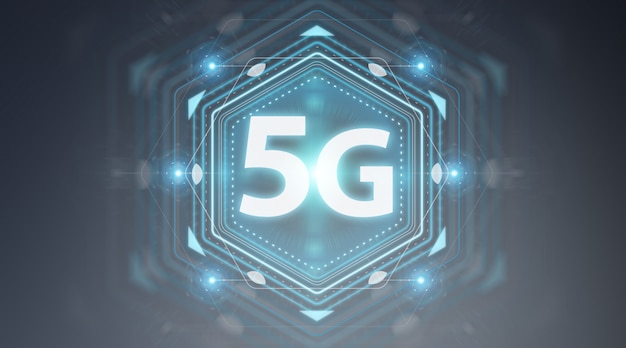 Rendering 3d dell'interfaccia di rete 5g