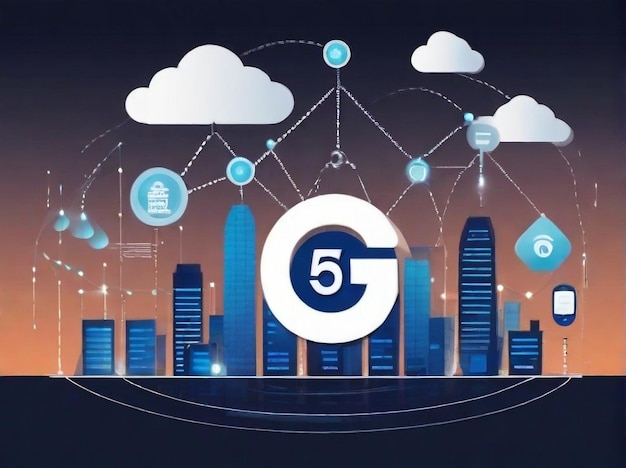 5G сеть интернет мобильная беспроводная бизнес-концепция