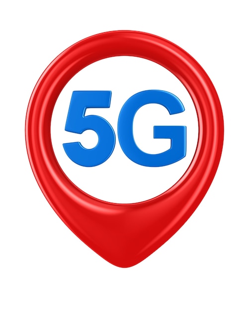 Rete 5g. rendering 3d isolato