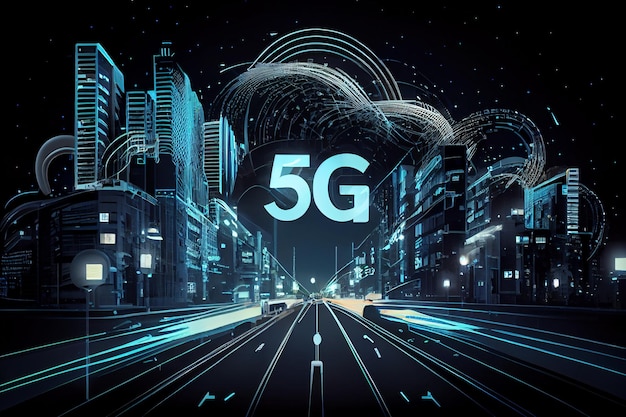 Иллюстрация подключения к сети Wi-Fi сети 5G