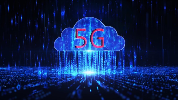 5G 기호 디지털 배경