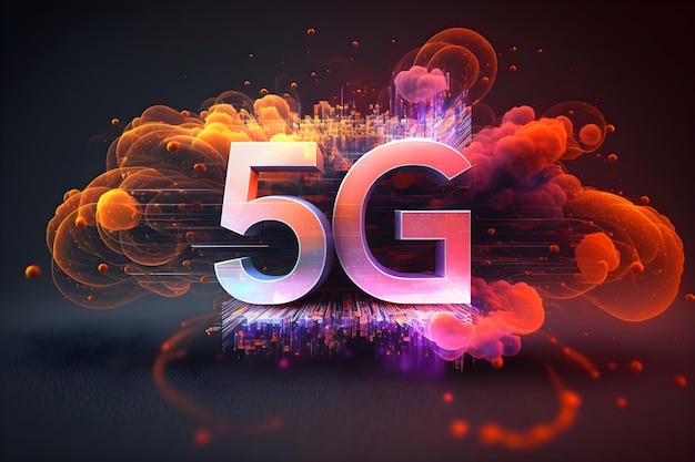 5G tecnology concept background