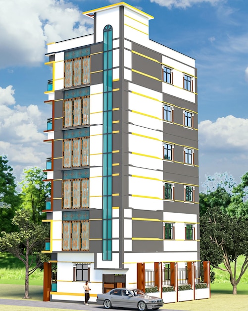 6 Storey Apartment Building Design