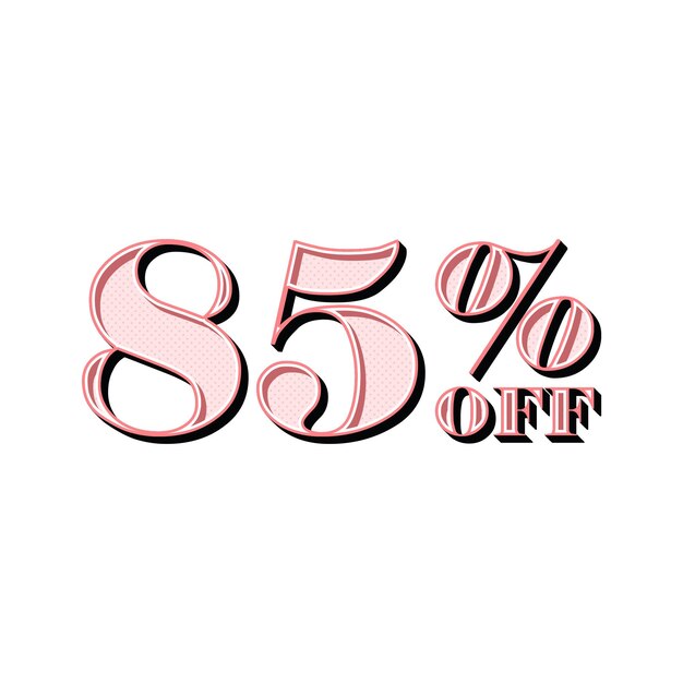 Photo 60 percent discount offers tag with pink retro design