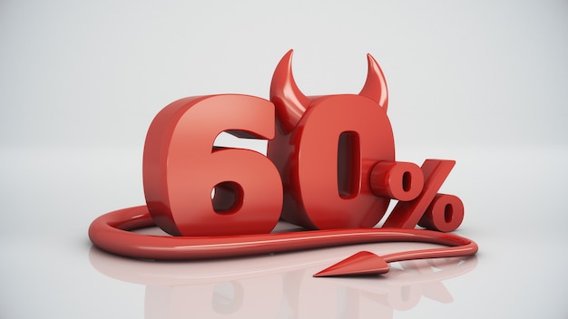 60 percent red devil