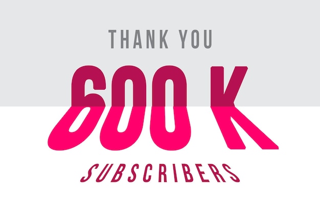 600 K subscribers celebration greeting banner with tiled design