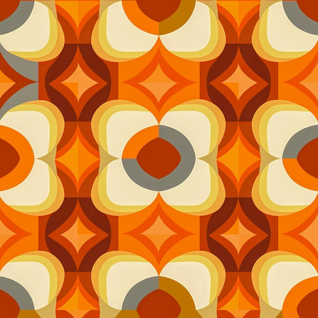 60s and 70s mid century pattern Generative AI