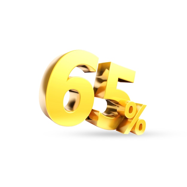 65 Golden symbol 3D render