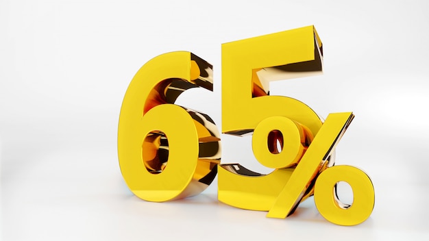 65% Golden symbol