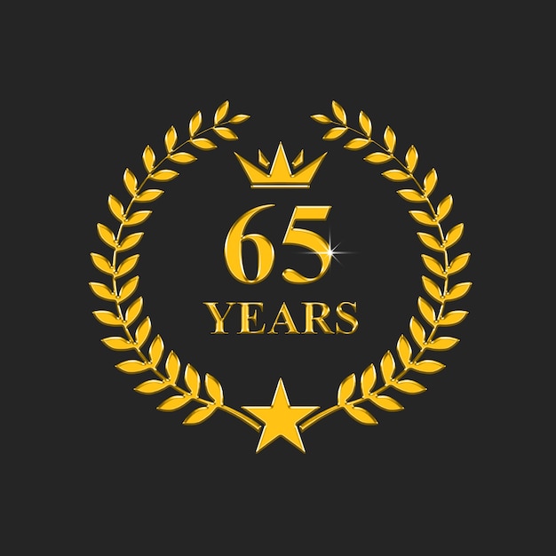 왕관이 있는 65주년 기념 로고