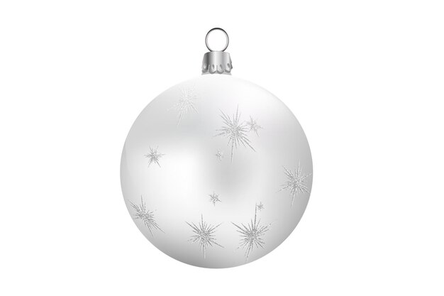 Photo 6635 white christmas ball isolated on a transparent background