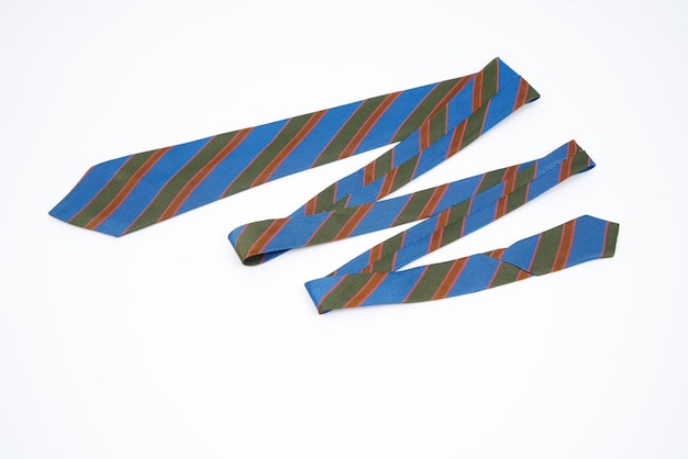 70039s style colorful retro ties on a white background