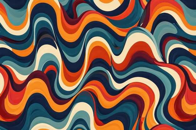 70s squiggly pattern