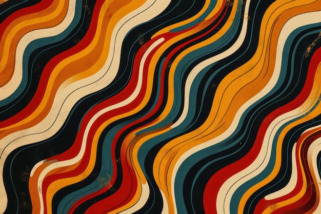 70s squiggly pattern